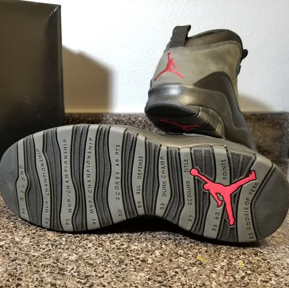 Nike Air Jordan 10 Retro Dark Shadow Grey/Black Mens size 12 310805-002 Sneakers - Picture 4 of 7